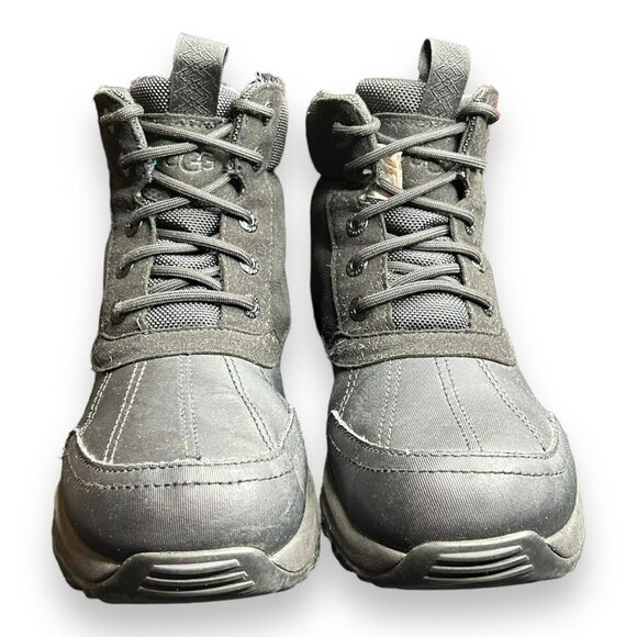 UGG EMMETT DUCK‎ BOOT BLACK LEATHER WATERPROOF LACE UP MEN\'S BOOTS US SIZE 7 main image 8